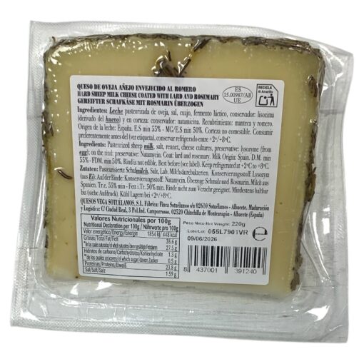 Queso Añejo de Oveja al Romero  220g - Imagen 2