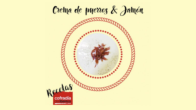 Recetas Gourmet: Crema de jamón serrano con puerros para dos
